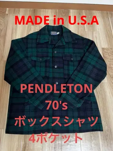 70s Pendleton 블랙워치 패턴 M 플란넬