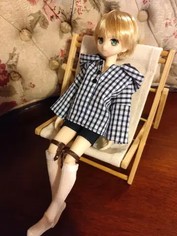 네오 브라이스 퓨어니모 깅엄 체크 후드티 스타일 상의