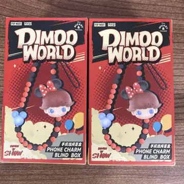 DIMOO WORLD 전화용 걸이 끈 블라인드 박스 2개 세트