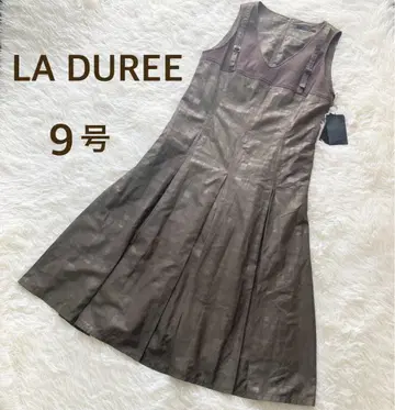 새상품 라뒤레 슬리브리스 롱 원피스 A라인 플리츠 체크 무늬