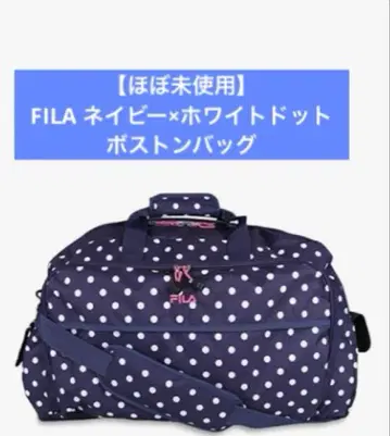 [ 거의 미사용 ] FILA 네이비 x 화이트 도트 보스턴 백