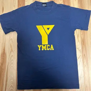 YMCA 로고 T셔츠 S 사이즈 네이비 미국 빈티지 의류