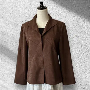 빈티지 스웨이드 자켓 스티치 디자인 70s 레트로 카페 코디