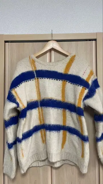 [ pamm ] 투명한 공기 체크 니트