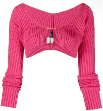 자크 뮈스 Jacquemus 리브 가디건 핑크 로즈