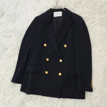 UNITED ARROWS 골드 버튼 네이비 테일러드 자켓 38