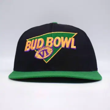 90s USA제 빈티지 버드보울 6 캡 2톤 버드와이저
