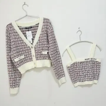 마리콴트 트위드 니트 앙상블