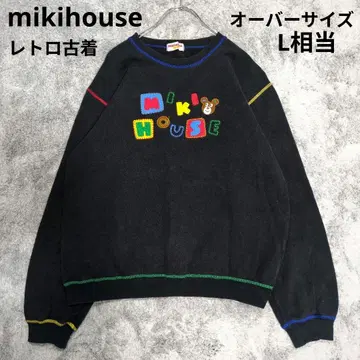 구제 의류 miki HOUSE 미키하우스 와펜 자수 맨투맨 트레이닝복