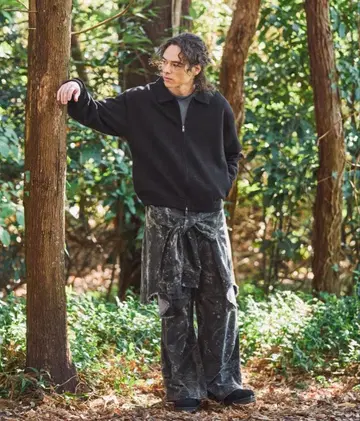 Casper John 트리 카모 팔레오 턱 팬츠 XS