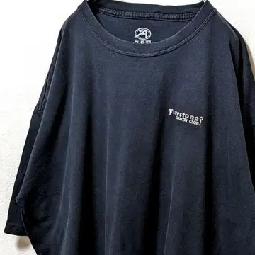 파이어스톤 컨트리 클럽 자수 T셔츠 블랙 XL 구제 의류