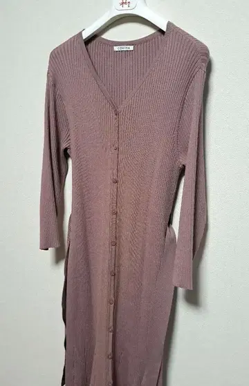 [ 새상품급 ] COHINA 롱 원피스 리브 긴팔 코히나