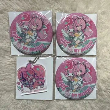 젠레스 존 제로 산리오 콜라보 GiGO 한정판 캔뱃지 아리아 4개 세트