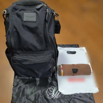 스위트마미 마더백 백팩 블랙 미키하우스 미사용 기저귀 교환 매트 포함