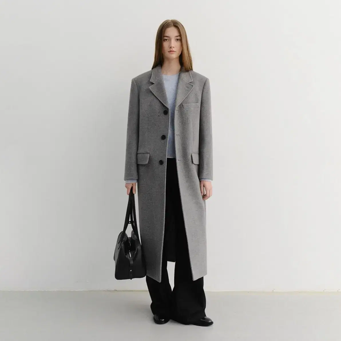 Dunst Belted Wool Mac Coat Black S | Bunjang Global