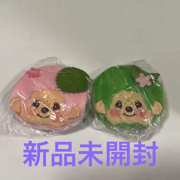 몬치치 와캐릭터 복주머니 2개 세트 사쿠라모치 말차 벚꽃떡 말차
