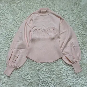 시착만 한 상품 소브 코르셋 니트 터틀넥 2.5만 핑크