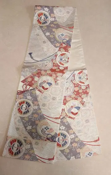 고급 후쿠로 오비 기모노 순수 실크 포멀 학 나비