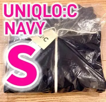 새상품 UNIQLOC 유니클로C 밀라노 리브 풀 집업 가디건 네이비 S