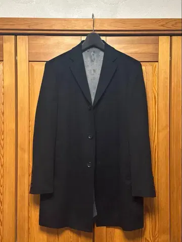 일본제 캐시미어 100% 남성용 체스터 코트 숏 기장 M 사이즈