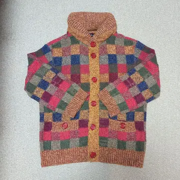 mercibeaucoup. 니트 가디건 블루종 패치워크 패턴