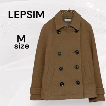 LEPSIM 새상품급 렙심 브라운 M 피코트 헤링본 브라운