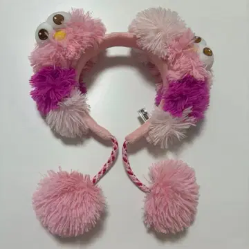 유니버셜 머리띠 모피 핑크 세서미 스트리트