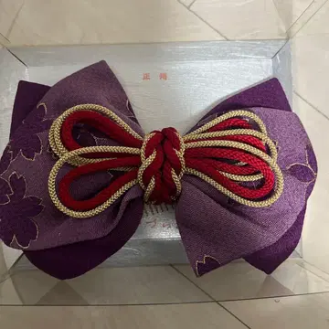 카즈라세이 노포 순수 실크 머리 장식 보라색 미사용