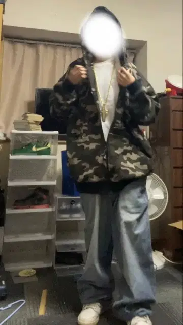 프로클럽 PRO CLUB 카모플라쥬 후드티