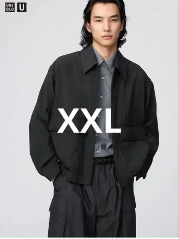 UNIQLO U 숏 블루종 블랙 XXL