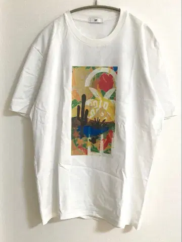 이탈리아제 PMDS 컬러풀 티셔츠 화이트 백 프린트