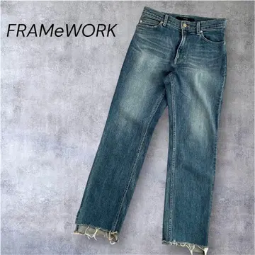 프레임워크 데님 팬츠 38 M 일본제 컷오프 블루