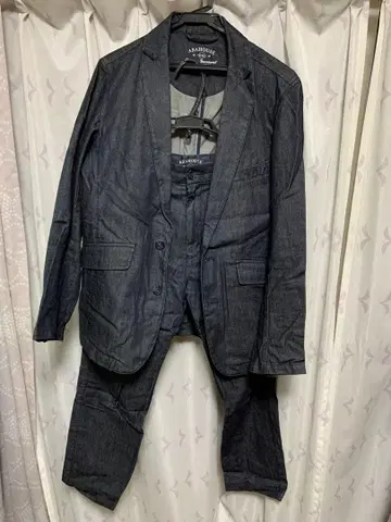 ABAHOUSE 인디고 블루 셋업 데님 수트 M