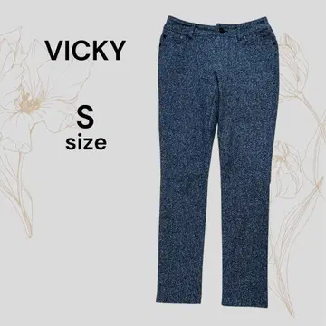 비키 새상품급 헤링본 스키니 팬츠 스트레치 슬림 다크 그레이