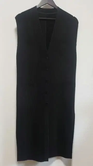 스페치오 샤틀 플리츠 2way 원피스 베스트 베스트 L 사이즈 블랙