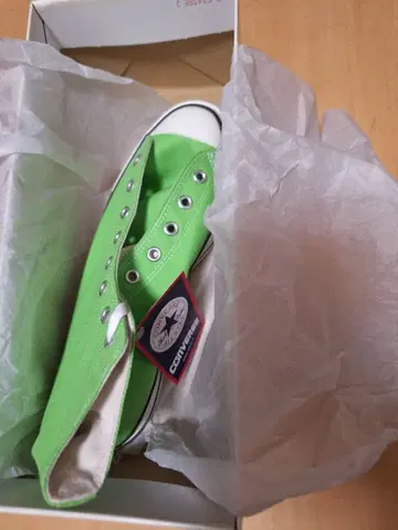 새상품 CONVERSE 마스캇 그린 하이컷 스니커즈 택 포함 한쪽만