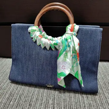 케이트 스페이드 데님 스카프 숄더백