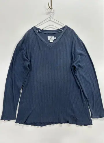 아르마니 익스체인지 네이비 V넥 XL