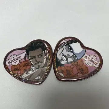 골든 카무이 하트형 캔뱃지 츠루미 중위 2개 세트