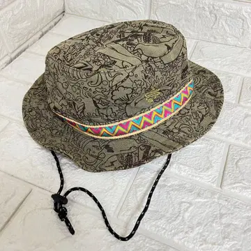 알디스 ALDIES 올 패턴 사파리 햇 블랙 일본제