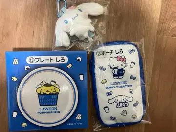 산리오 복권 로손 키티 시나몬 푸딩 플레이트 마스코트 파우치