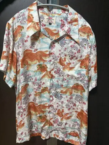 JAPANESE CLASSIC SCRIPT 화려악단 하와이안 셔츠 M