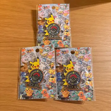 포켓몬 센터 한정판 로고 핀즈 도쿄 DX 뮤우 피카츄 3개 세트