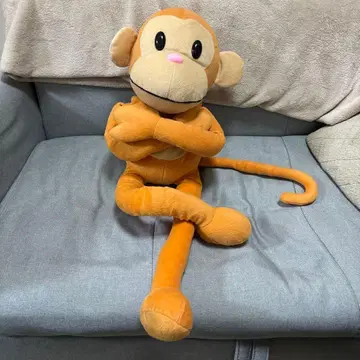 오렌지색 원숭이 봉제 인형