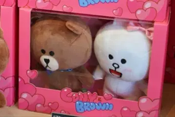 LINE프렌즈 브라운과 코니 봉제 인형