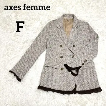 axes femme 엑시즈팜 트위드 더블 자켓 리본 F