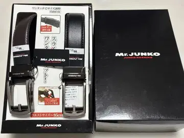 Mr.JUNKO 남성 벨트 2세트 블랙,브라운 새상품,미사용 슬라이드식