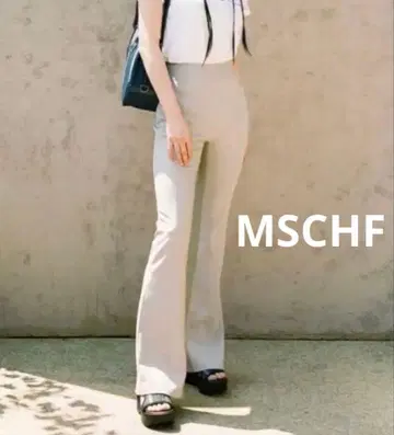 MSCHF 미스치프 한국 플레어 팬츠 베이지 스킨 컬러 플레어 하이웨스트