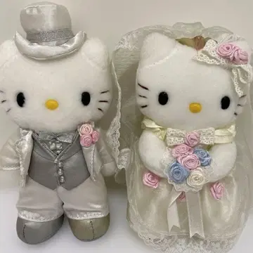 레어 헬로키티 다니엘 웨딩 인형 페어