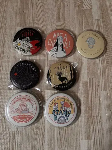 지브리 센과 치히로의 행방불명 하울의 움직이는 성 모노노케 히메 캔뱃지